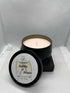 Bubbly & Berries 6oz coconut soy wax candle with strawberry and champagne fragrance in black container