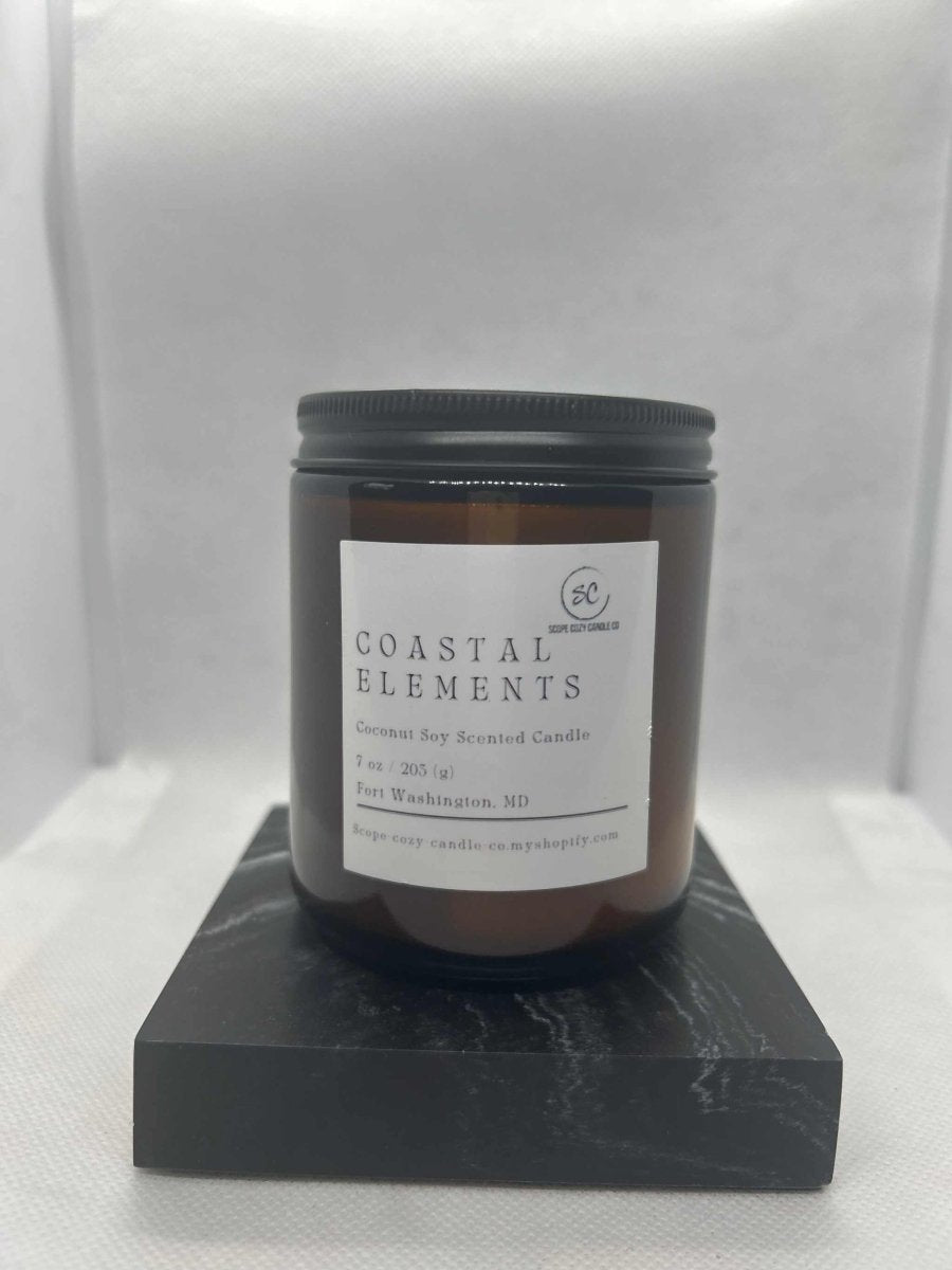 Coastal Elements Coconut Soy Scented Candle - Scope Cozy Candle & Co