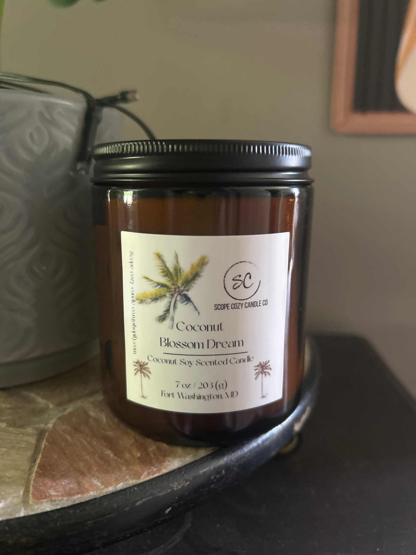Coconut Bamboo Dream - Coconut Soy Scented Candle 7 oz - Scope Cozy Candle & Co