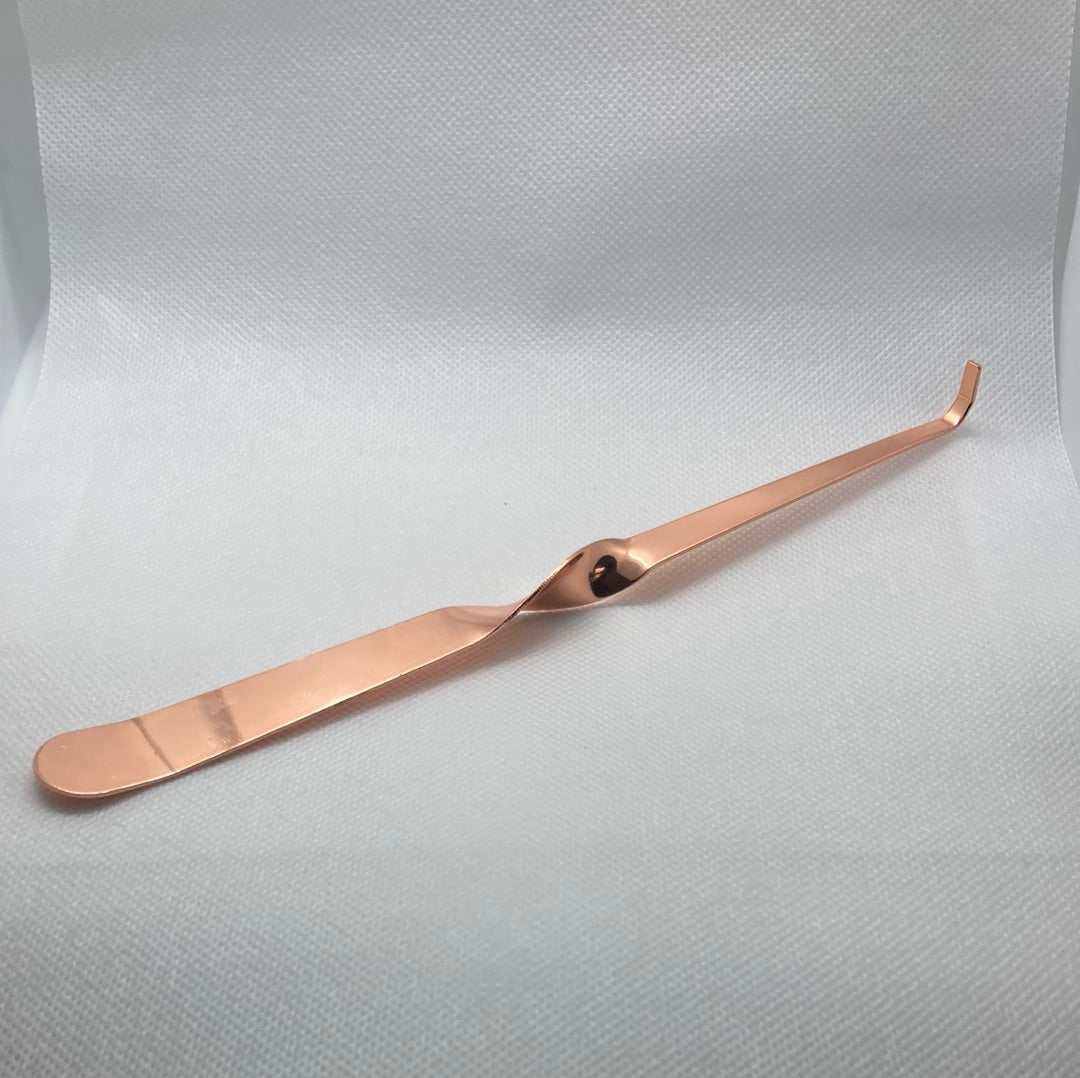 Rose gold smokeless wick dipper tool for extinguishing candles without smoke